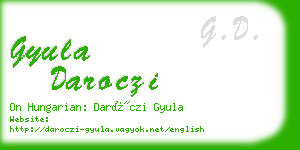 gyula daroczi business card